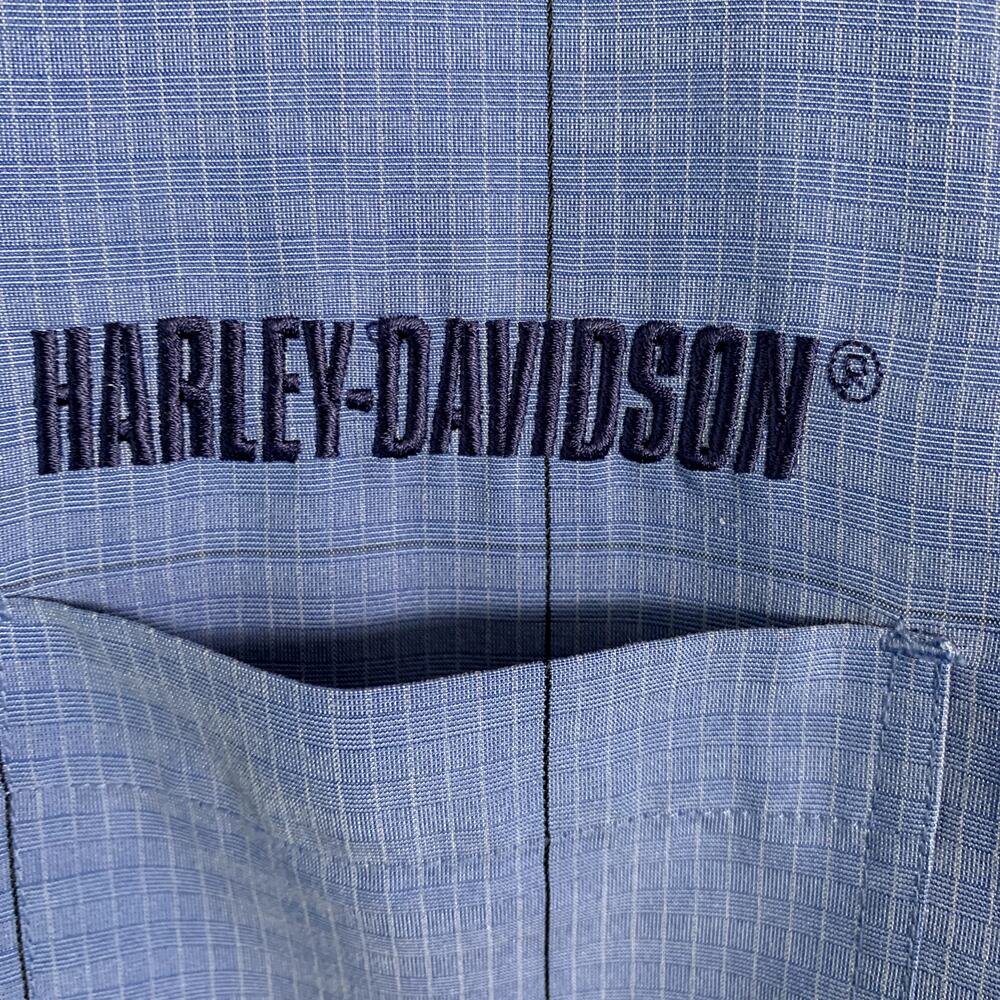 Harley Davidson Shirt Men's XL Blue Tori Richard Hawaiian Short Sleeves - Picture 4 of 9